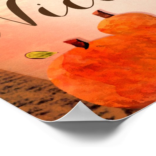 Verliefd raken Whimsical Herfst Feest Banner Poster (Hoek)