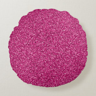 Verliefd Roze Glitters Rond Kussen