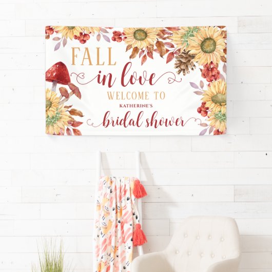 Verliefd Rustieke Bloemige Bruiloft Feestelijke Be Spandoek (Insitu)