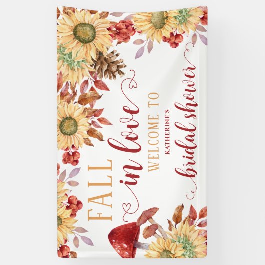 Verliefd Rustieke Bloemige Bruiloft Feestelijke Be Spandoek (Verticaal)