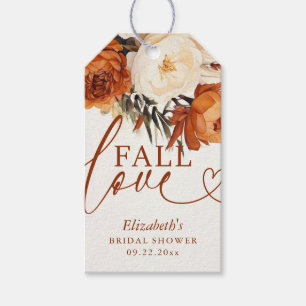 Verliefd Terracotta Pampas Boho Bruiloftsfeest Cadeaulabel