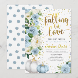 Verliefd worden Baby shower Invitation Herfst Show Kaart