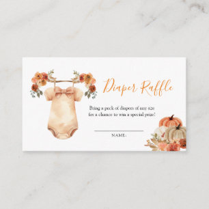 Verliefd worden Bloemen Baby shower Luier Raffle Informatiekaartje