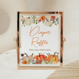 Verliefd worden Bloemenpompoenluier Raffle Poster