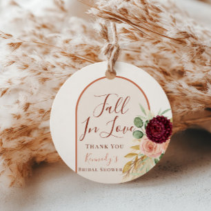 Verliefd Worden Boho Bloemen Pampas Bruids Favor T Bedankjes Labels