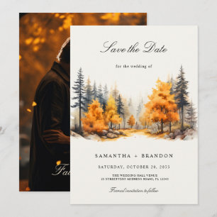 Verliefd worden Bos Foto Save The Date