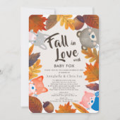 Verliefd worden Bosdieren Bruine Shower by Mail Kaart (Voorkant)