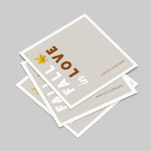 Verliefd worden: Custom Script Fall Wedding Servet