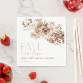 Verliefd worden herfst bloemige bruids douche servet (Insitu)