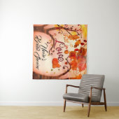 Verliefd Worden Herfst Bruiloft Bridal Shower Acht Wandkleed (In Situ (horizontaal))