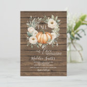 Verliefd worden Herfst Oranje Bloemige Verloving F Kaart (Staand voorkant)