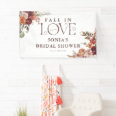 'Verliefd Worden' Herfstbloesems Bruiloft Feest Spandoek (Insitu)