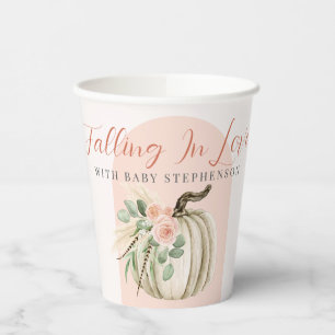 Verliefd worden op Baby shower Pink Arch Pumpkin Papieren Bekers