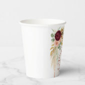 Verliefd Worden Pampas Gras Terracotta Boho Bloems Papieren Bekers (Rechts)