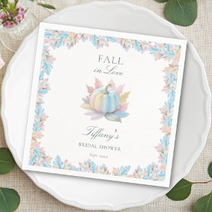 Verliefd worden Pastelblauwe Pompoen Bruiloft Servet
