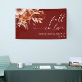 Verliefd worden Roestig Bordeaux Bloem Bruidsboeke Spandoek (Beurs)