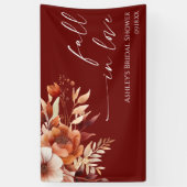 Verliefd worden Roestig Bordeaux Bloem Bruidsboeke Spandoek (Verticaal)