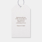 Verliefd Worden Rustieke Elegante Pompoen Cadeaulabel (Achterkant)