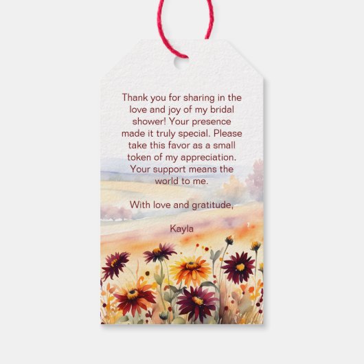 Verliefd zijn bordeauxrode dahlias bruidsfeest cad cadeaulabel (Achterkant)