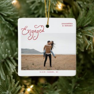 Verliefde koppels foto whimsical Keramisch Ornament