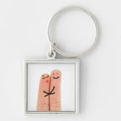 Verliefde vingers sleutelhanger (Voorkant)