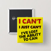 Verlies de mogelijkheid om een grappige Button bad (Voorkant /achterkant)