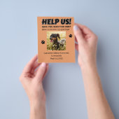 VERLIES DOG FLYERS. HELP ONS! Bewerkbare details Flyer (Hand)