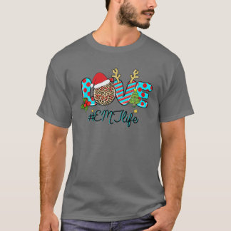 VERLIES EMT Life Nursing Leopard Ornament Kerstmis T-shirt