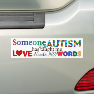 VERLIES GEEN WOORDEN AUTISME BUMPERSTICKER