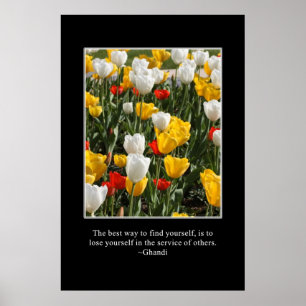 Verlies jezelf in dienst van anderen poster