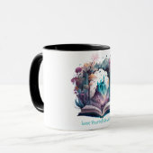 Verlies jezelf in een boek mok (Voorkant links)