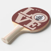 VERLIES MET JE PHOTO-aangepast pingelen pongpeddel Tafeltennisbatje (Voorkant Gekanteld)