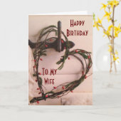 VERLIES NAAR MIJN VROUW OP UW BIRTHDAAGSKAART KAART (Gele Bloem)