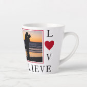 VERLIES NOOIT AANgepaste foto Latte Mok (Rechts)