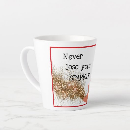 "Verlies nooit je kraag!" Latte Mok (Linkerhoek)