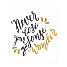 " verlies nooit je verwondering "