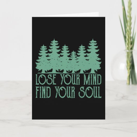 VERLIES UW MIND Funny Hiking Hikers Wanderer Kaart (Voorkant)