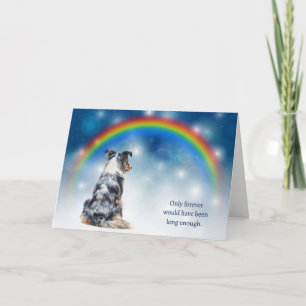 Verlies van Australian Shepherd Nachtlichten Condo Feestdagen Kaart