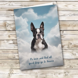 Verlies van Boston Terrier Dog Heaven Sympathie Ka Feestdagen Kaart