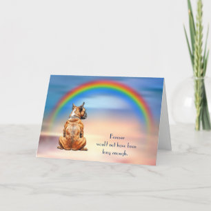 Verlies van Boxer Rainbow Sympathy Card 2 Feestdagen Kaart