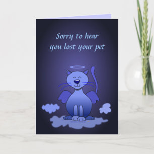 Verlies van Cat Pet Sympathie Kat Heaven Card Kaart