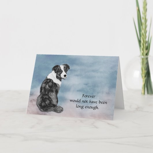 Verlies van de Australian Shepherd Condolence Kaar Feestdagen Kaart (Voorkant)