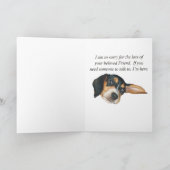 Verlies van de Beloved Pet Friend Sympathiekaart Kaart (Binnen)