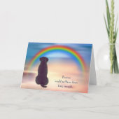 Verlies van de Black Lab Rainbow Sympathy Card Feestdagen Kaart (Voorkant)