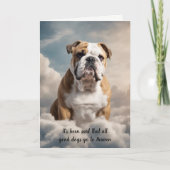 Verlies van de Bulldog Heaven Sympathy Card Feestdagen Kaart (Voorkant)