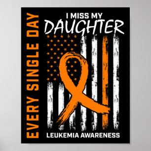 Verlies van dochter leukemie bewustzijn Amerikaans Poster