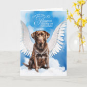Verlies van Dog Chocolate Lab Retriever Pet Sympat Kaart (Gele Bloem)