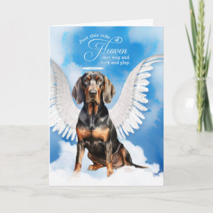 Verlies van een Black Tan Coonhound Dog Pet Sympat Kaart