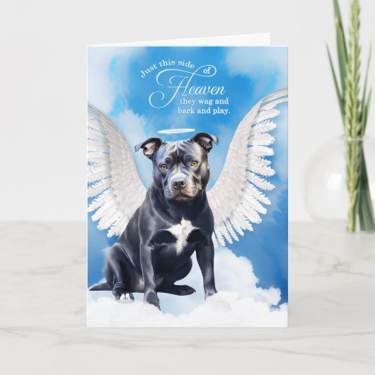 Verlies van een Blue Nose Pitbull Dog Pet Sympathi Kaart (Voorkant)