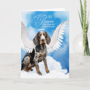 Verlies van een Bluetick Coonhound Dog Pet Sympath Kaart